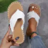 Toe Post Raw Hem Flat Sandals – Bild 2